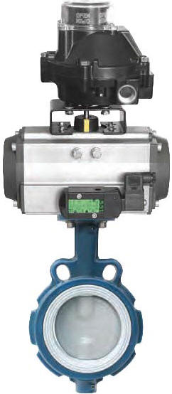 Air Con II C pneumatic actuator with butterfly valve