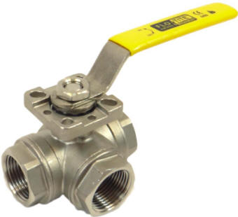 Inexpensive 304SS 3-way ball valve