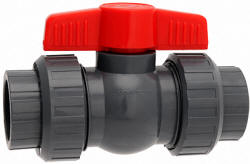 Hayward QTA series gray PVC compact true union ball valve