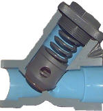 Cutaway of Hayward YC check valve